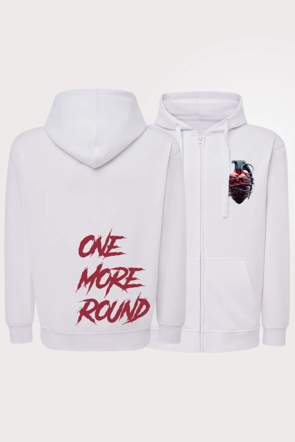 ONE MORE ROUND Zip-Up Sweatshirt – Exclusive MMA SPAIN Design